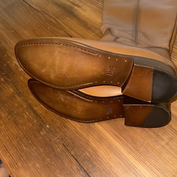 Frye Women's Marissa Medallion Boot Cognac Brown-Leather-Equestrian Zip - Picture 4 of 10